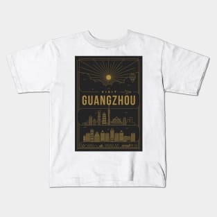 Guangzhou Minimal Lineal Poster Kids T-Shirt